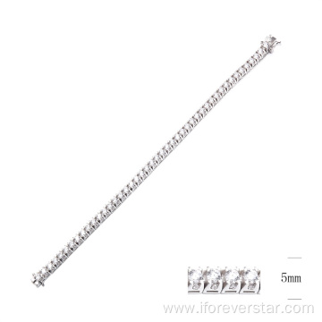 3mm 4mm 5mm Brass Zircon Tennis Chain Bracelet